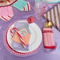 Yarn and Colors Colorful Christmas Cutlery Keeper Haakpakket 037 Cotton Candy-2