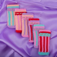 Yarn and Colors Colorful Christmas Cutlery Keeper Haakpakket 037 Cotton Candy-3