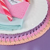 Yarn and Colors Colorful Christmas Placemats Haakpakket 037 Cotton Candy-3