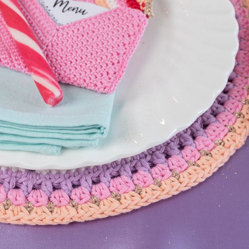 Yarn and Colors Colorful Christmas Placemats Haakpakket 037 Cotton Candy-3