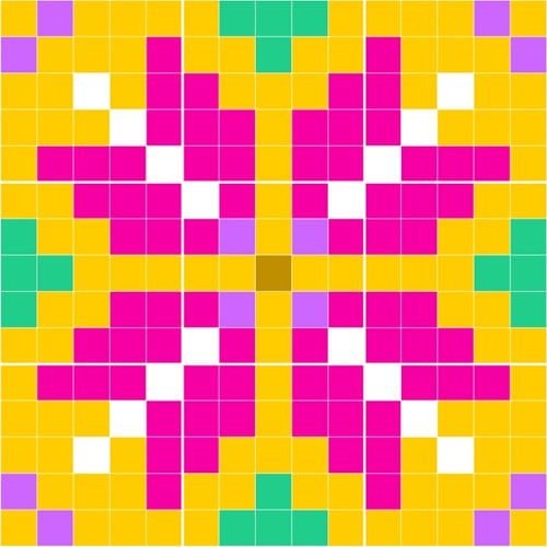 Yarn and Colors Colorful Christmas Wall Hanging Haakpakket 034 Deep Cerise