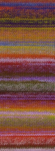 Lana Grossa Colorissimo 214 Bruin-Oranje,Rood-Bruin,Koperrood,Lila-Paars,Aubergine,Grijsgroen,Olijf-2