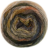 Lana Grossa Colorissimo 215 Oranjebruin,Zilver,Lichtgrijs,Lichtbeige,Blauw,Staalgrijs,Mos,Bosgroen