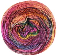 Lana Grossa Colorissimo 218 Roze,Fuchsia,Grijsgeel,Oranje,Roodbruin,Grijsgroen,Zwartrood