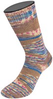 Lana Grossa Cool Wool 4 Socks Print 3 7203 Beige/Korenbloem/Wit/Roze/Paars-3