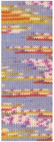 Lana Grossa Cool Wool 4 Socks Print 3 7208 Violet Blauw/Curry/Klei Rood/Ecru/Fuchsia-2
