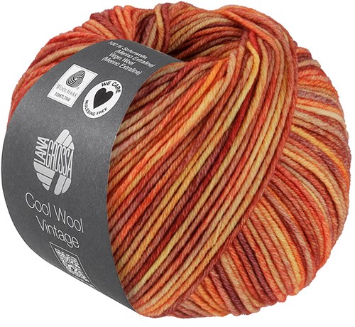 Lana Grossa Cool Wool Vintage 7388 Oranjebruin