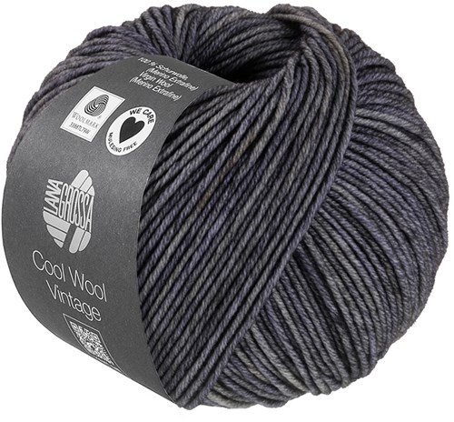 Lana Grossa Cool Wool Vintage 7391 Donkergrijs