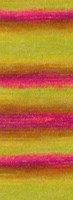 Lana Grossa Cottonhair 107 Limoen-/neonroze/fuchsia/bruin/oranje/citrusgeel-2
