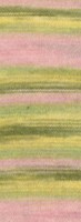 Lana Grossa Cottonhair 108 Vanille/roze/oudroze/donker olijfgroen/limoengroen-2