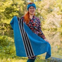 Yarn and Colors Criss Cross Dot Scarf