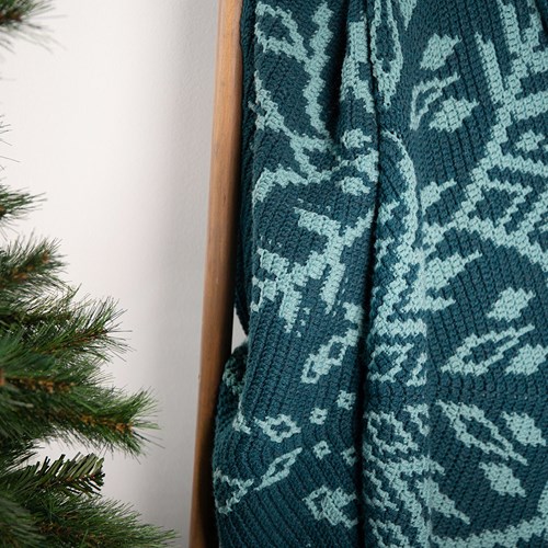 Arctic Bloom Deken Dark Blue Garenpakket - Exclusief Patroon-3