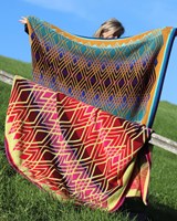 Maud Akkermans - Deco Diamonds Deken Large Rood Garenpakket - Exclusief Patroon-2