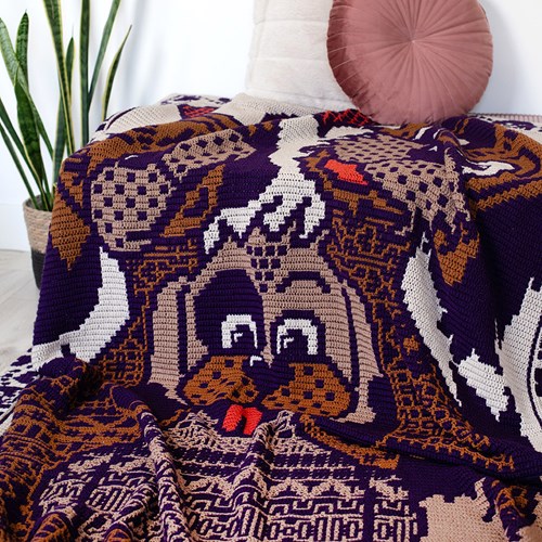 Zen Tangle Dogs Deken Mozaïek Haakpakket - Inclusief Digitaal Patroon-2