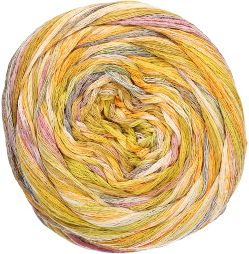 Lana Grossa Gomitolo Pazzo 812 Olive / mustard yellow / purple colored-2