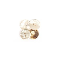 Drops Knoop Gebogen Wit 15mm