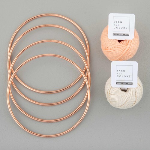 Yarn and Colors Mini Malistic WOW! Muurhanger Pakket 042 Cream / Peach-3