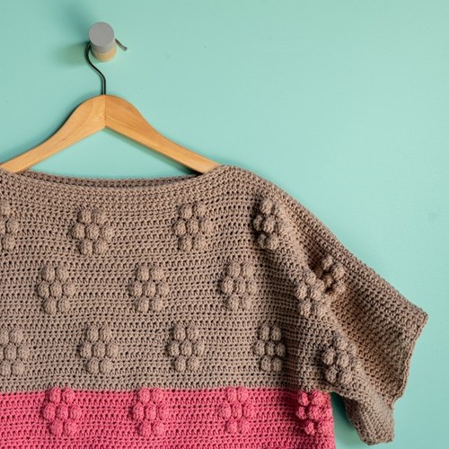 Yarn and Colors Spring Flowers Tee Haakpakket L 2 Clay-3