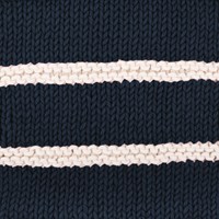 Yarn and Colors Striped Jumper Reversed Breipakket 3 M Dark Blue