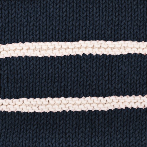 Yarn and Colors Striped Jumper Reversed Breipakket 3 M Dark Blue