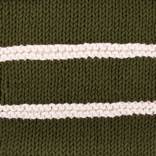 Yarn and Colors Striped Jumper Reversed Breipakket 4 S Khaki