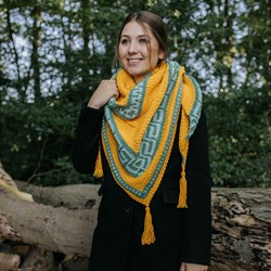 Durable Autumn Mosaic Shawl CAL Garenpakket