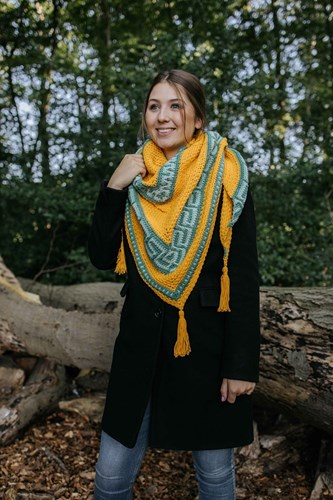 Durable Autumn Mosaic Shawl CAL Garenpakket 233 Aurelia