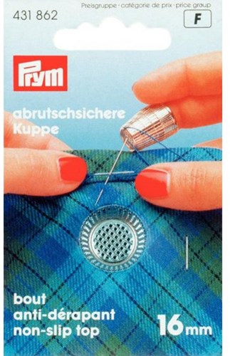 Prym Vingerhoed Zinkdruk Verchroomd Zilver 16mm