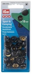 Prym Navullingen Naaivrije Drukknopen Sport & Camping 15mm Gebronsd