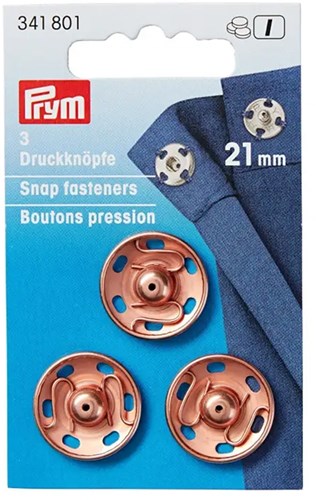 Prym Aannaaidrukknoop Rozegoud 21mm