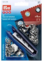 Prym Ringen met Schijven Zilver 8 mm