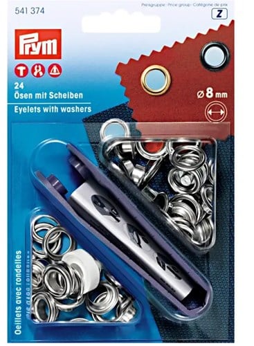 Prym Ringen met Schijven Zilver 8 mm