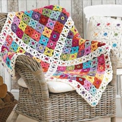 Haakpatroon Stylecraft Life DK No. F075 Deken en kussen
