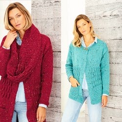 Breipatroon Stylecraft Life DK No. F079 Vesten en colsjaal