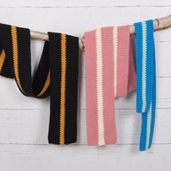 Haakpatroon Double Four Family Stripe Scarf