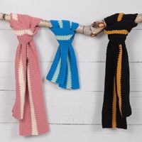 Haakpatroon Double Four Family Stripe Scarf-2