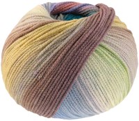 Lana Grossa Farfalla 0004 Lichtgrijs/Groen/Lila/Paars/Blauw/Rosé/Lichtgrijs/Turquoise/Grijsblauw/Beige/Grijs/Lichtgeel