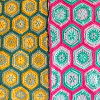 Yarn and Colors Flower Hexagon Blanket Haakpakket 078 Bottle-3