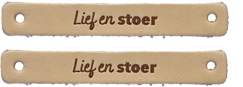 Durable Leren Label Lief en Stoer (2 stuks) 001 Lichtbruin-2