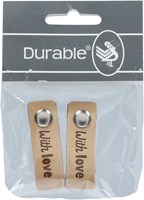 Durable Leren Label With Love (2 stuks) 001 Light Brown