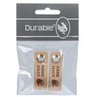 Durable Leren Label Handmade (2 stuks) 001 Light Brown