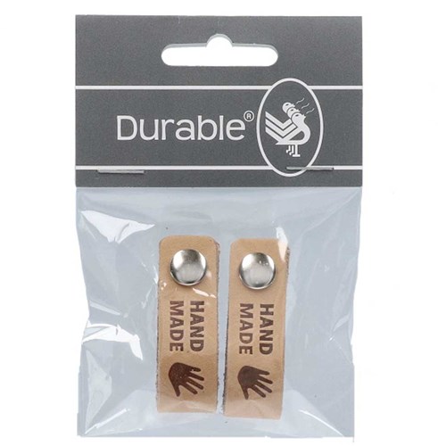 Durable Leren Label Handmade (2 stuks) 001 Light Brown