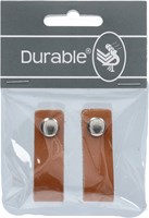 Durable Leren Label Blanco (2 stuks) 004 Dark Brown
