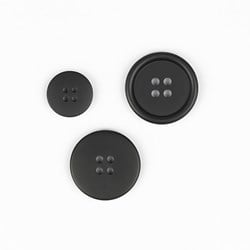 DROPS Knopen Matte Black 18, 20, 23 mm