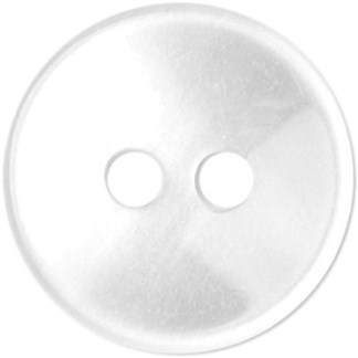 Milward Parelmoer Knoop Wit Glanzend Smalle Rand 11mm (8 stuks)-2