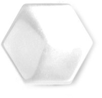 Milward Parelmoer Knoop Hexagon Wit 11mm (5 stuks)-2