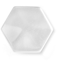 Milward Parelmoer Knoop Hexagon Wit 15mm (4 stuks)-2