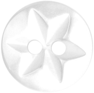 Milward Parelmoer Knoop met Ster Wit 10 mm (8 stuks)-2