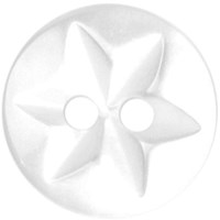 Milward Parelmoer Knoop met Ster Wit 12mm (7 stuks)-2