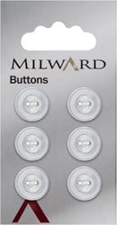 Milward Parelmoer Knoop met Extra Rondje Wit
